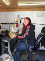 Lydia's Sewing Putting Patches on NoCo IMRG Jackets and Vests