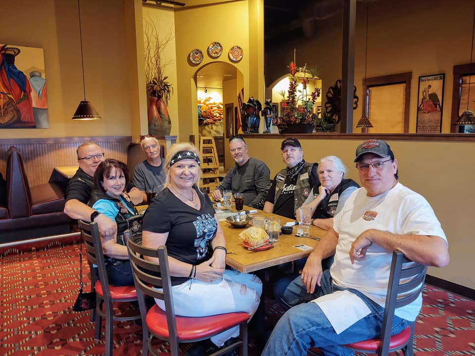 Northern Colorado Indian Motorcycle Riders Group Enjoying Dinner at Palomino Mexican Restaurant