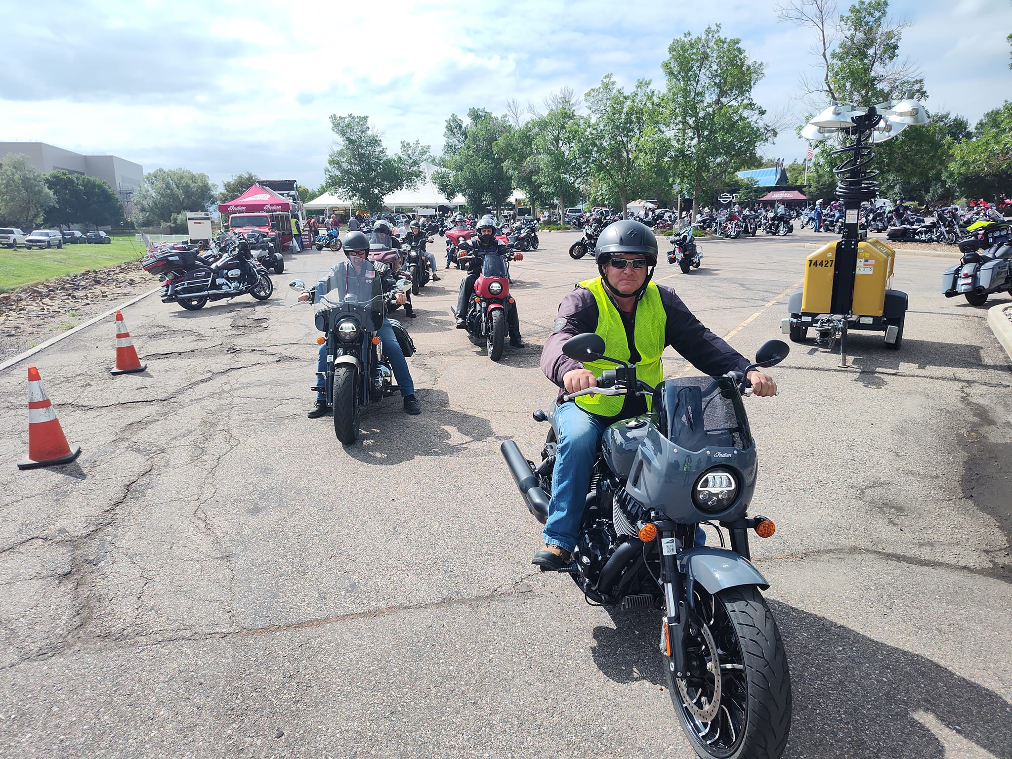 Northern Colorado IMRG conducting Indian Motorcycle demo rides at the Realities Rally 2023