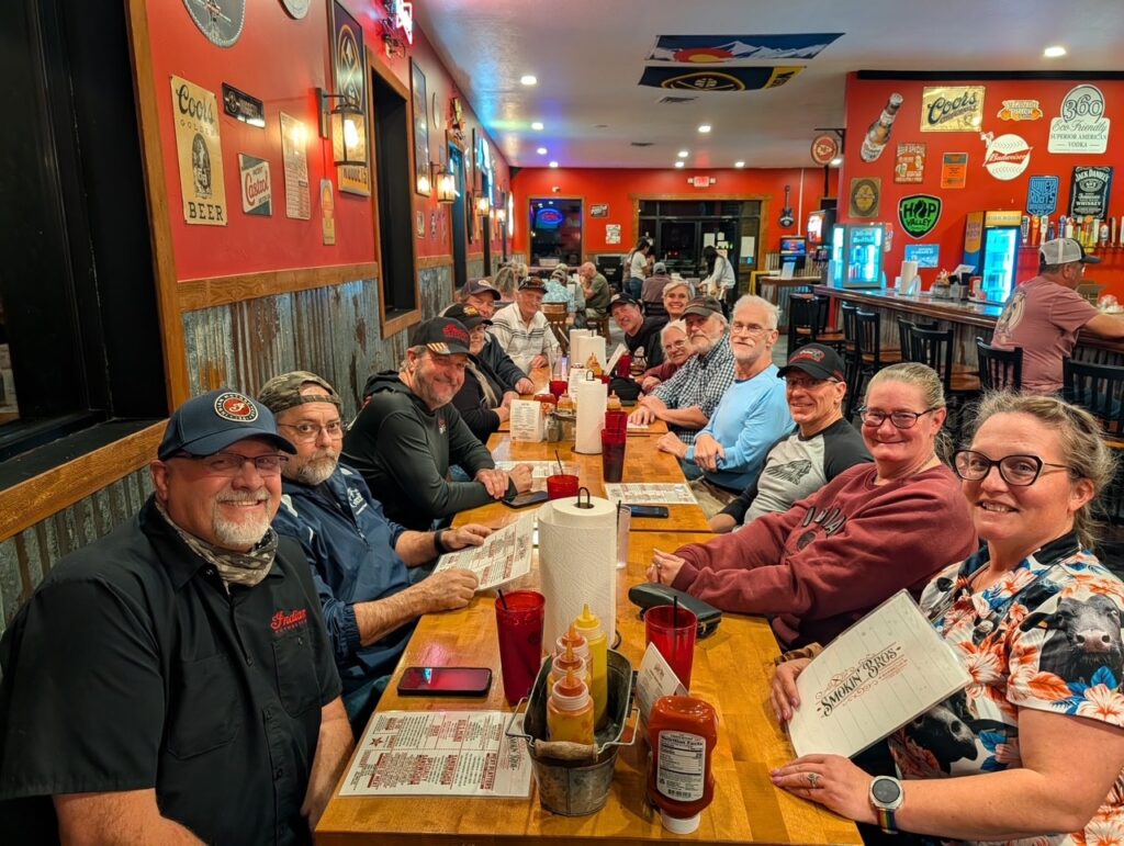 The Northern Colorado IMRG having dinner at Smokin' Bros BBQ